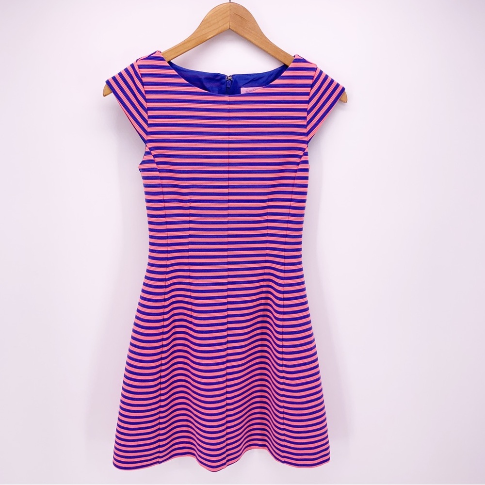 Lilly Pulitzer Women's XS Pink Briella Ottoman Stripe Dress 65107 E2